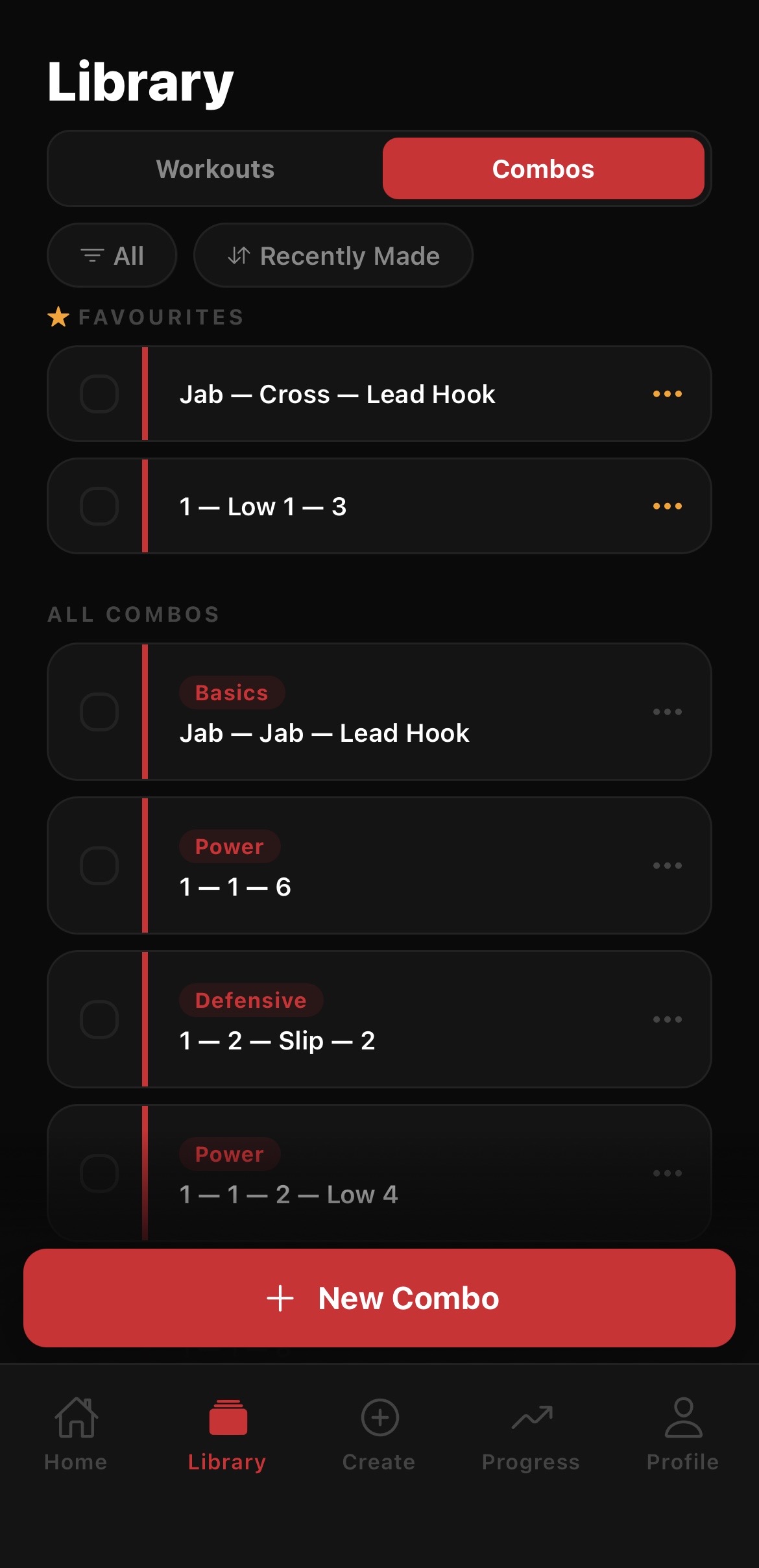 Your Combo Library